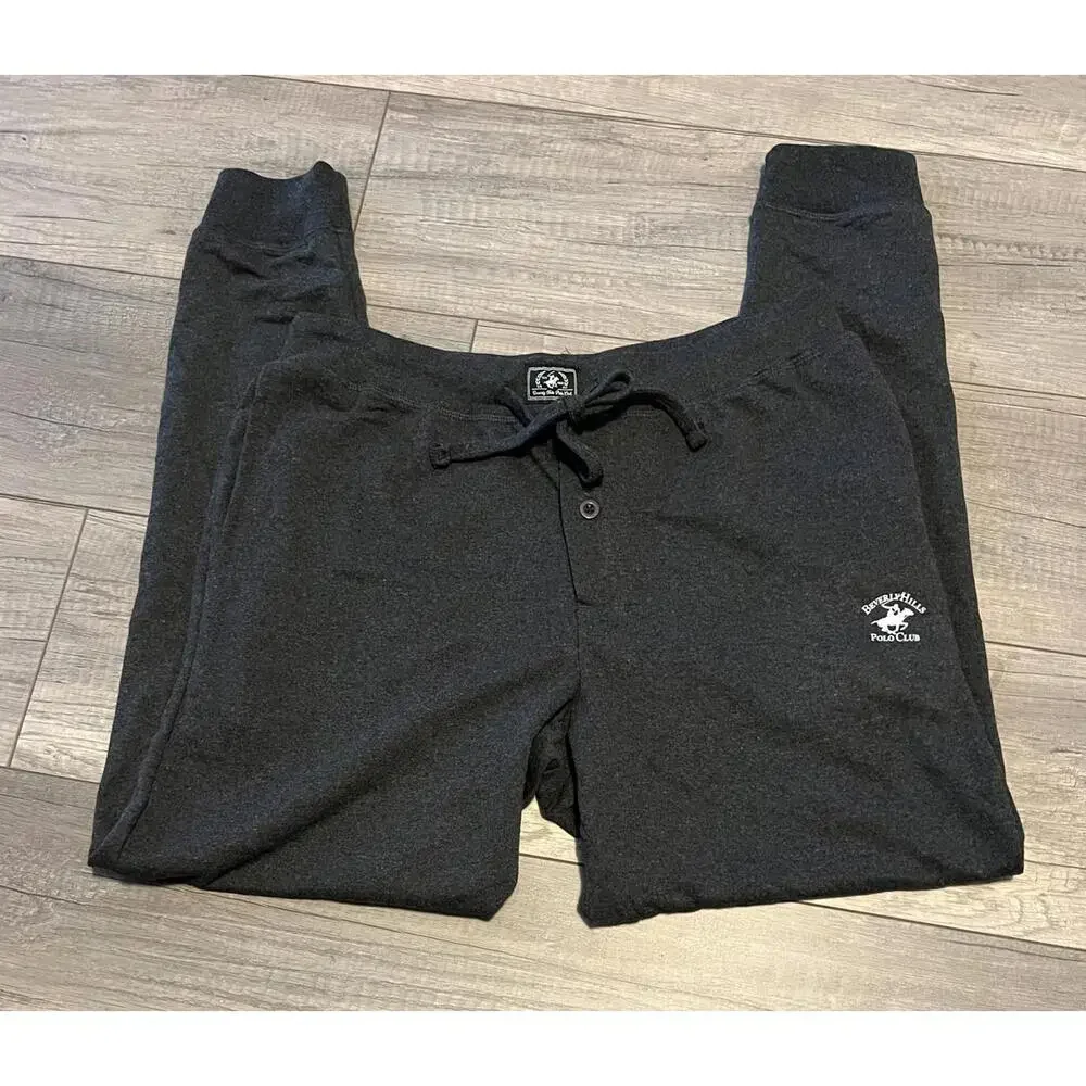 Beverly Hills Polo Club Men's Black Casual Sweatpants, Size Med